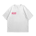 WHITE & PINK TEXT -EP HEAVY  TSHIRT