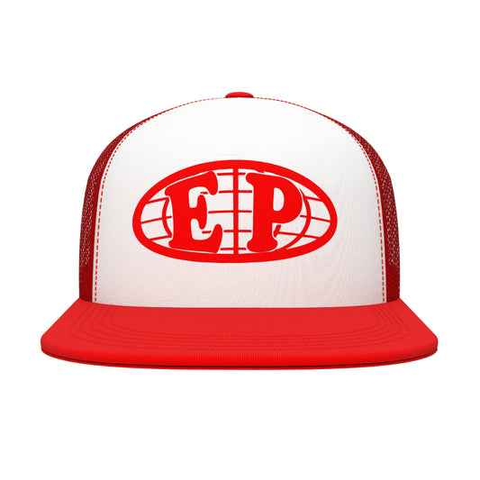 RED EP LOGO TRUCKER HAT