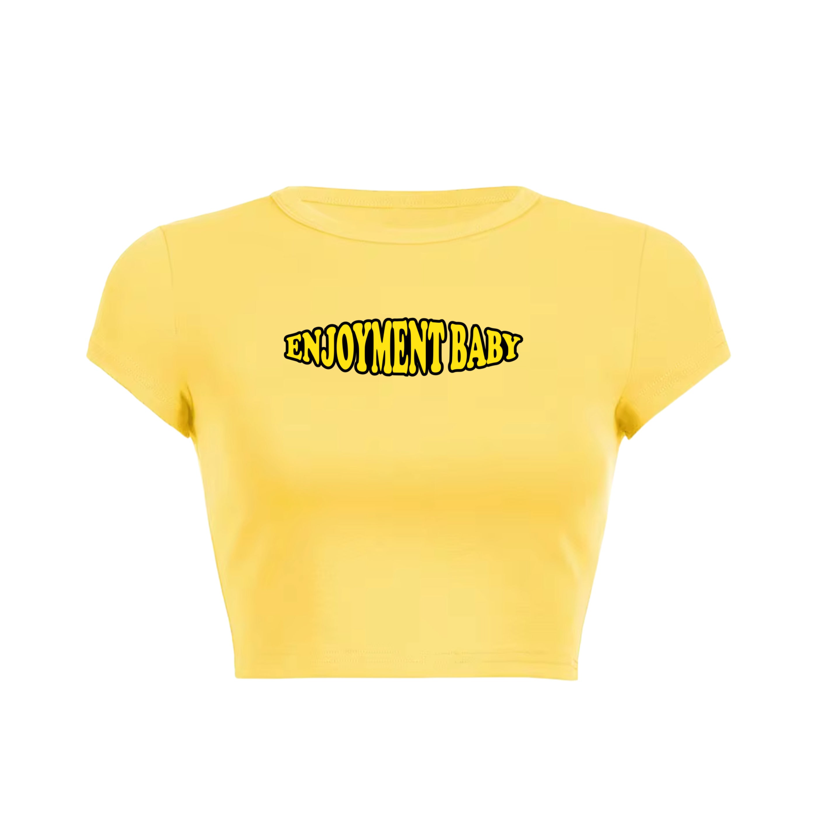 Yellow ENJOYMENT BABY CROP TOP