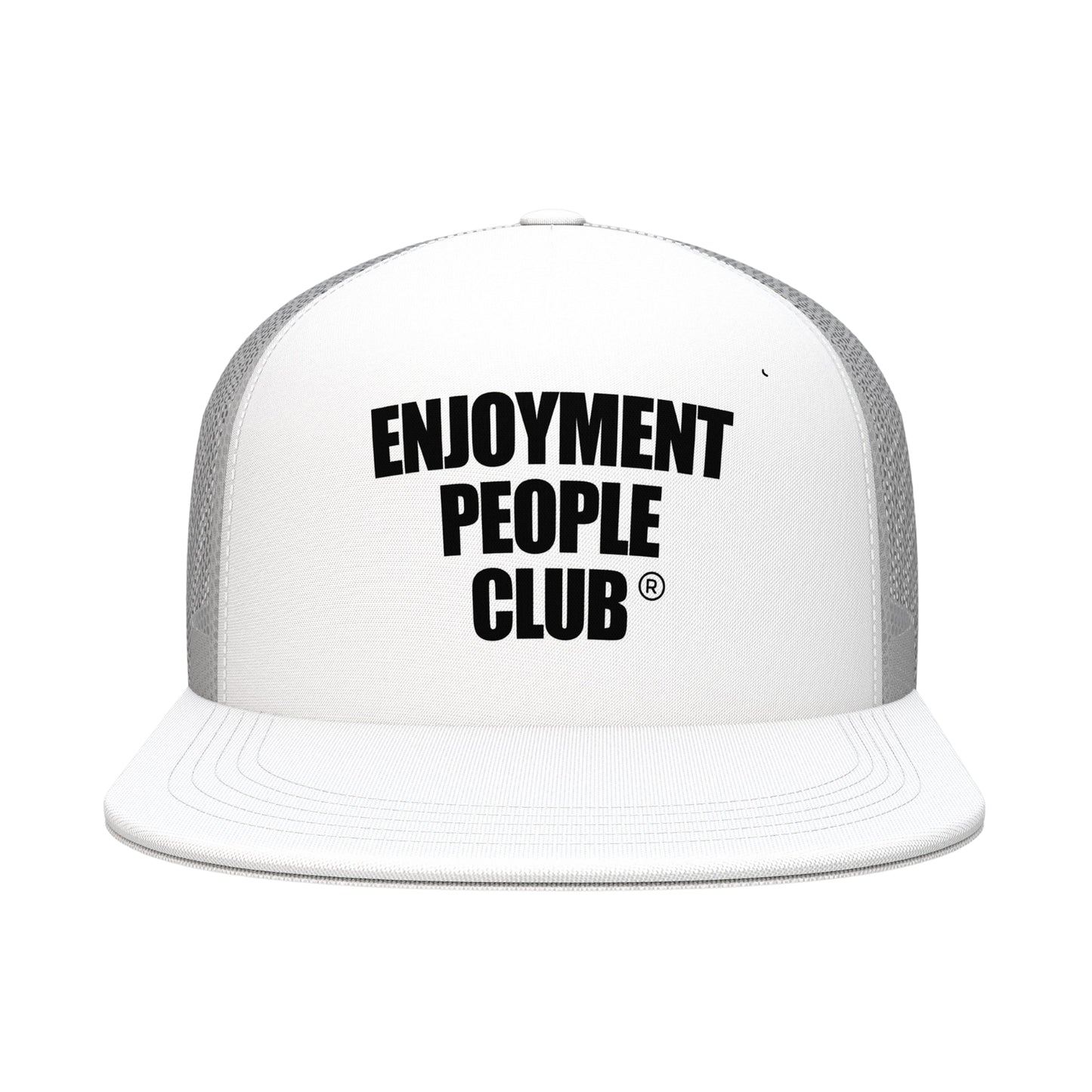 WHITE EPC BLOCK LOGO TRUCKER HAT