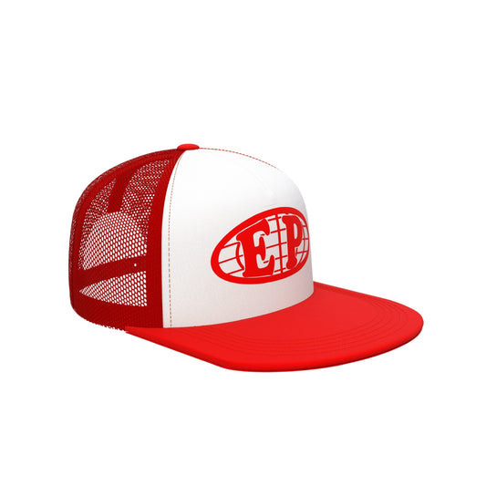 RED EP LOGO TRUCKER HAT