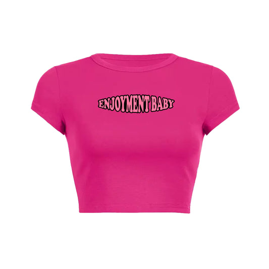 ENJOYMENT BABY - HOT PINK CROP TOP