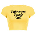 YELLOW EPC X BLACK PRINT CROP TOP