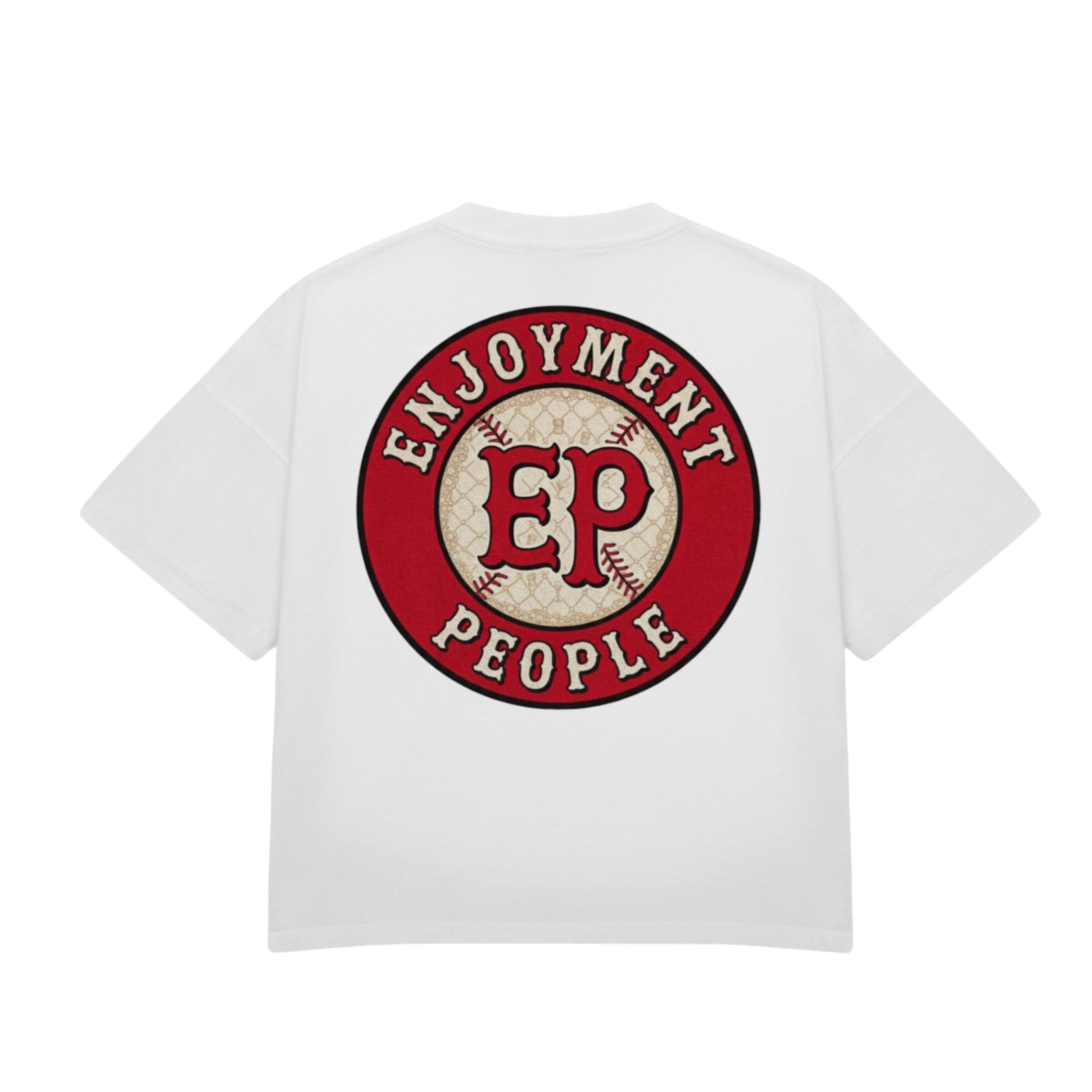 W/RED BASEBALL TEE