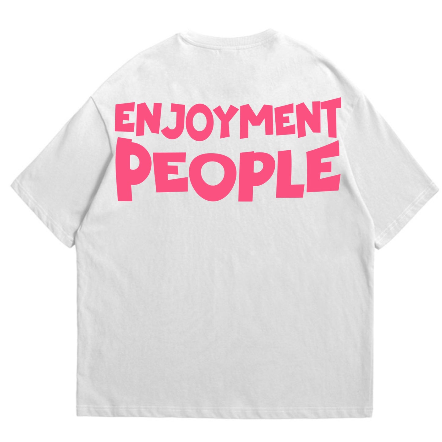 WHITE & PINK TEXT -EP HEAVY  TSHIRT