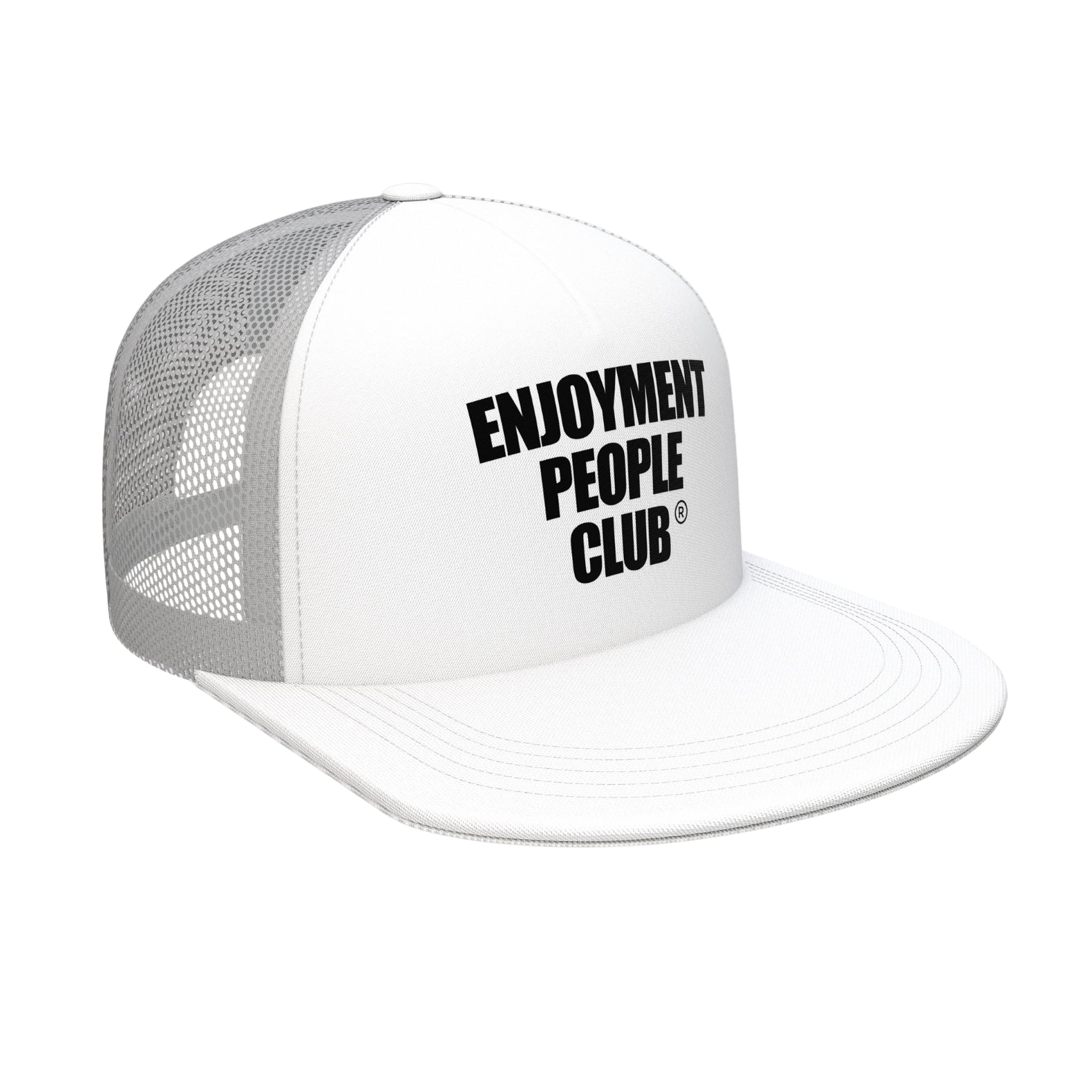 WHITE EPC BLOCK LOGO TRUCKER HAT