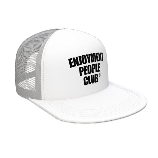 WHITE EPC BLOCK LOGO TRUCKER HAT