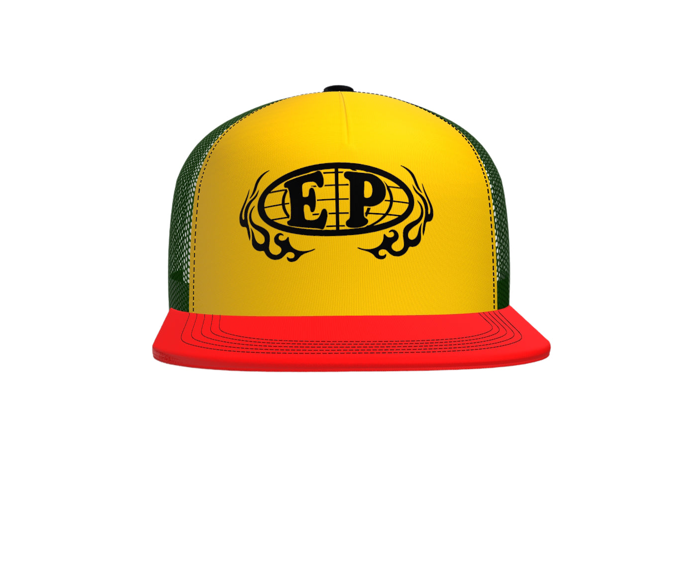 RED GOLD GREEN Trucker hat