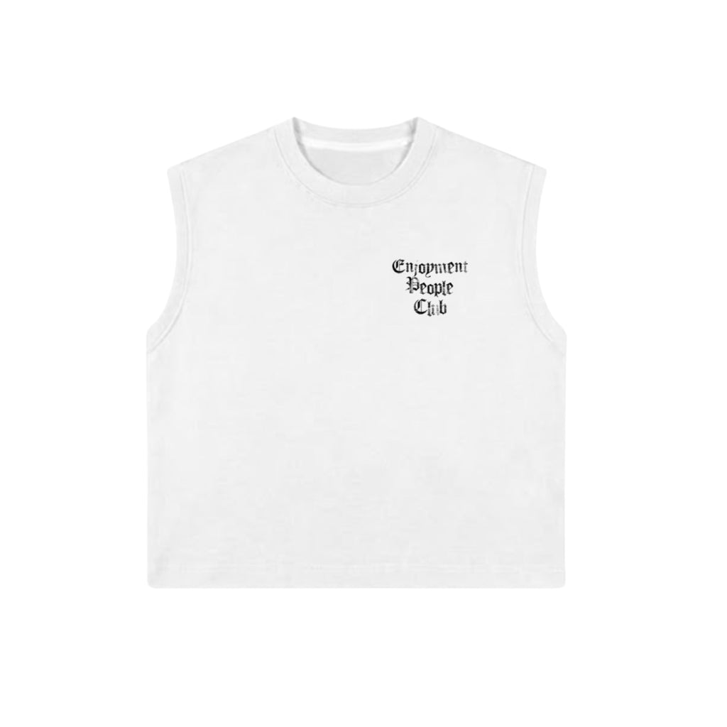 White EPC/RL CROP TANK TOP