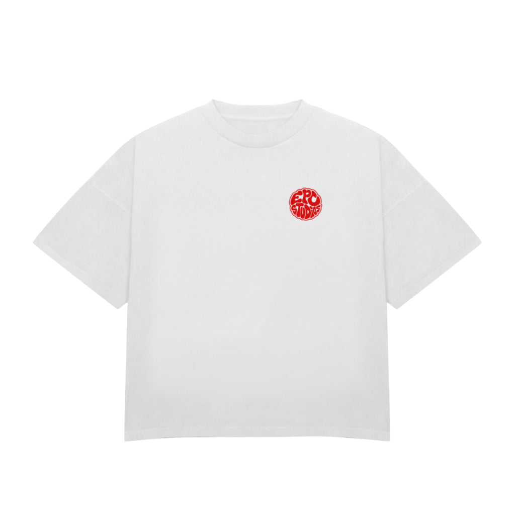 W/RED BASEBALL TEE