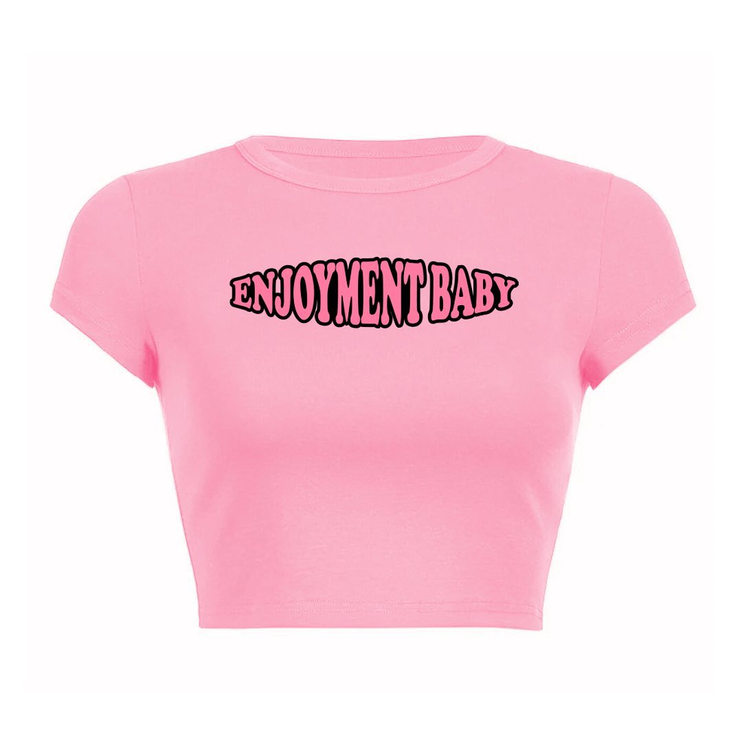 ENJOYMENT BABY BARBIE PINK CROP TOP