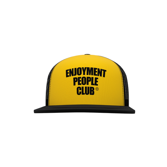 BLACK & YELLOW TRUCKER HAT