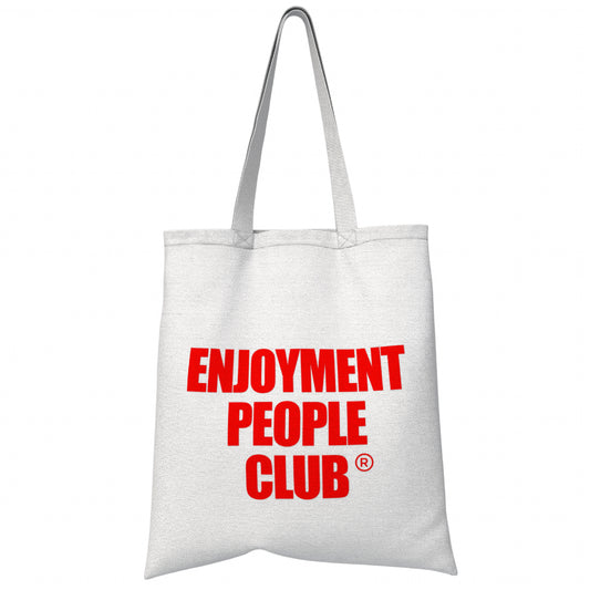 WHITE & RED EPC BOLD TOTE BAG